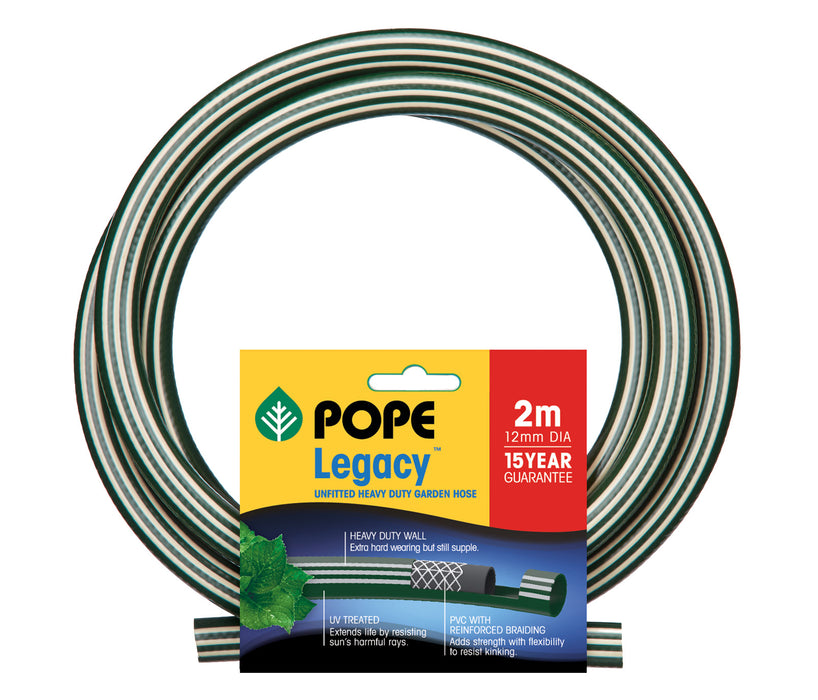 Pope Legacy Heavy Duty Garden Hose | 12mm x 2m Unfitted