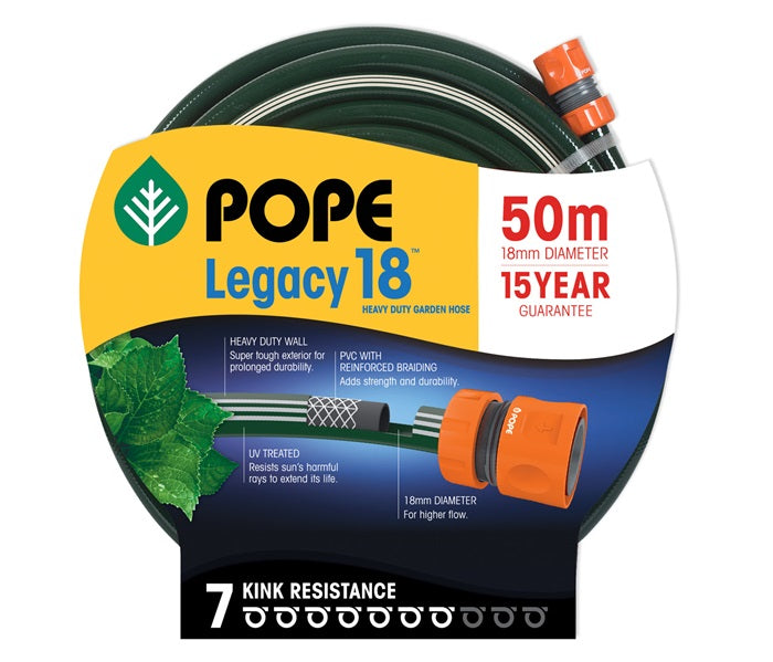 Pope Legacy Heavy Duty Garden Hose (18mm) | Fitted