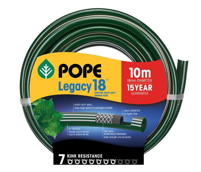 Pope Legacy Heavy Duty Garden Hose (18mm) - Unfitted