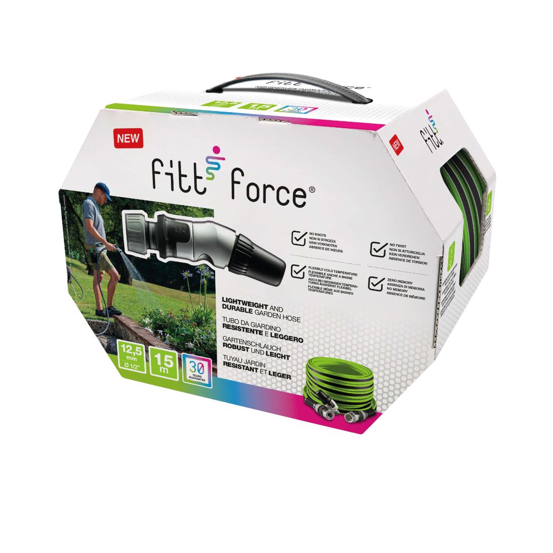 Fitt Force 20m Lay Flat Hose | Anti-Tangle
