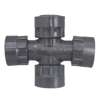 Rain PVC Cross Fitting with O Ring