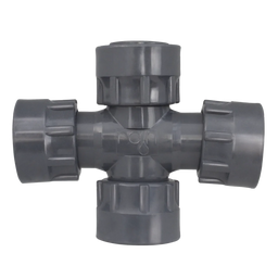 Rain PVC Cross Fitting with O Ring