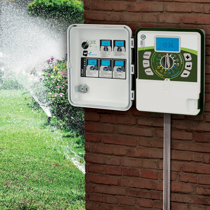 RAIN I-Dial R Wall Mounted Battery Irrigation Controller, 6 Stations