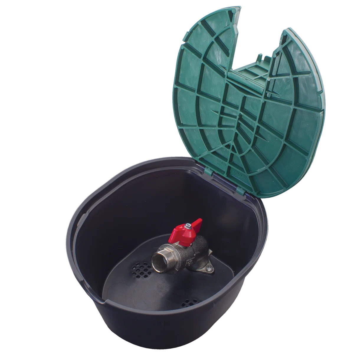 Rain Oval Valve Box with 3/4" Ball Valve