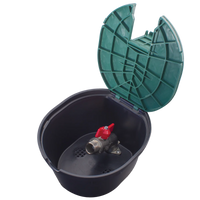 Rain Oval Valve Box with 3/4" Ball Valve