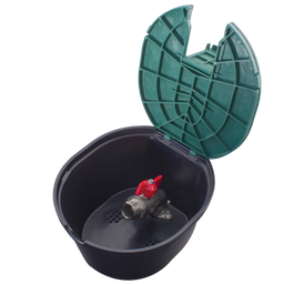 Rain Oval Valve Box with 3/4" Ball Valve