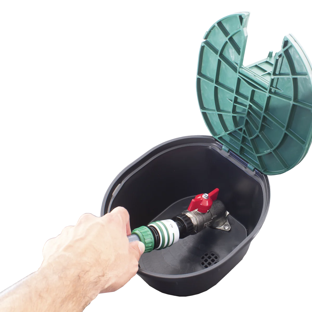Rain Oval Valve Box with 3/4" Ball Valve