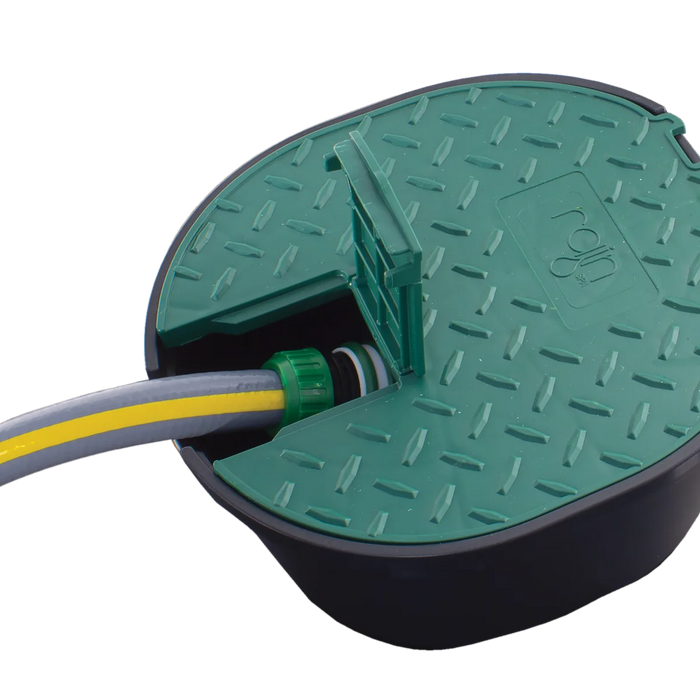 Rain Oval Valve Box with 3/4" Ball Valve