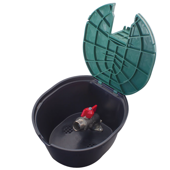 Rain Oval Valve Box with 3/4" Ball Valve