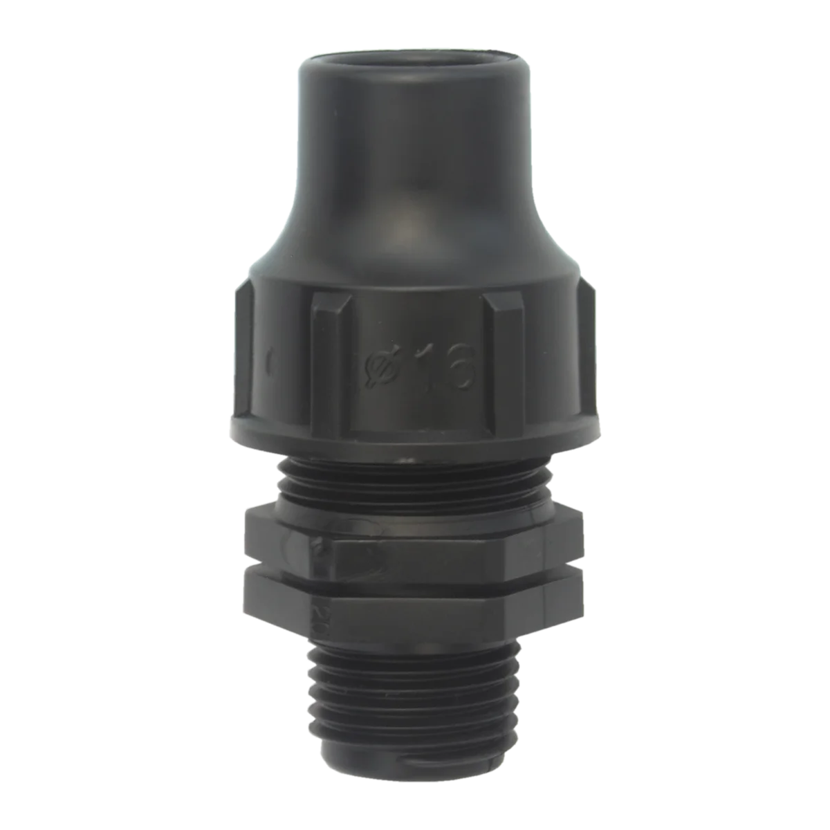 Rain Compression Adaptor w/ Fitting Lock | 16mm x 1/2" M