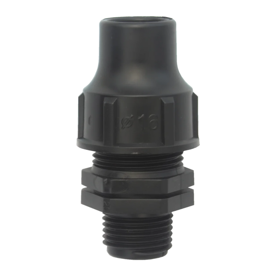 Rain Compression Adaptor w/ Fitting Lock | 16mm x 1/2" M