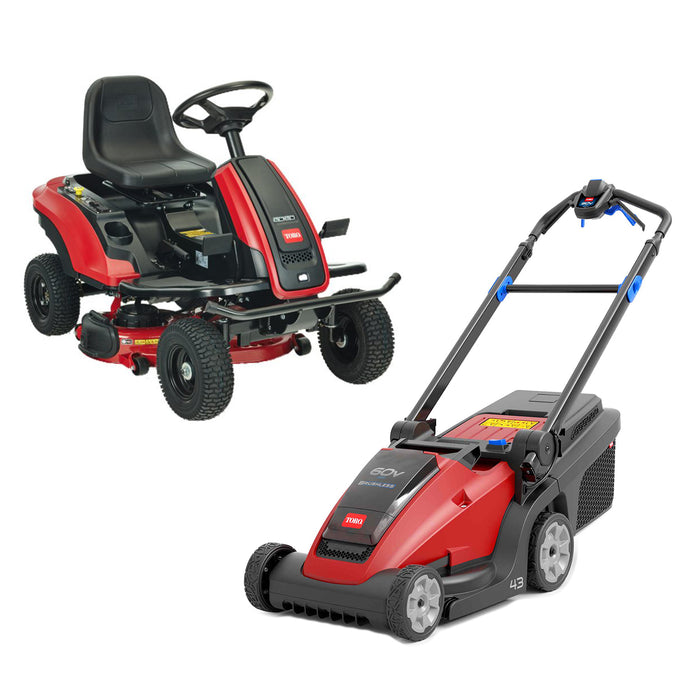 TORO Lifestyle Ride on & Lawn Mower Gift Bundle