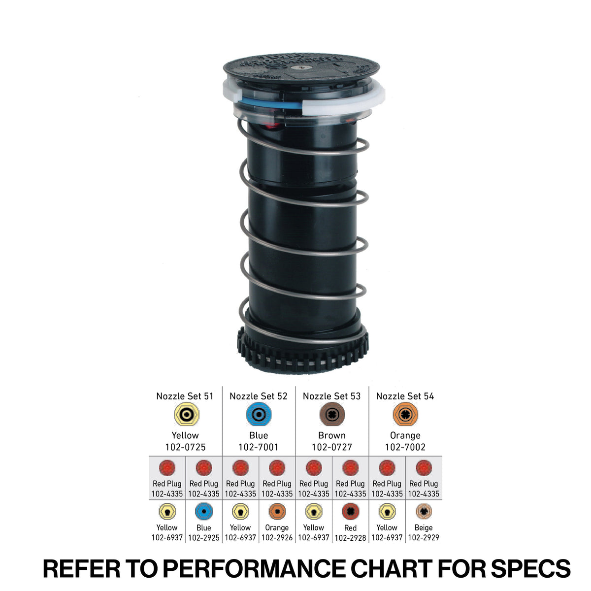 Toro Infinity Series INF54 Conversion Assembly Nozzles | 40mm (1 1/2") | Dual Trajectory | Full Circle Only