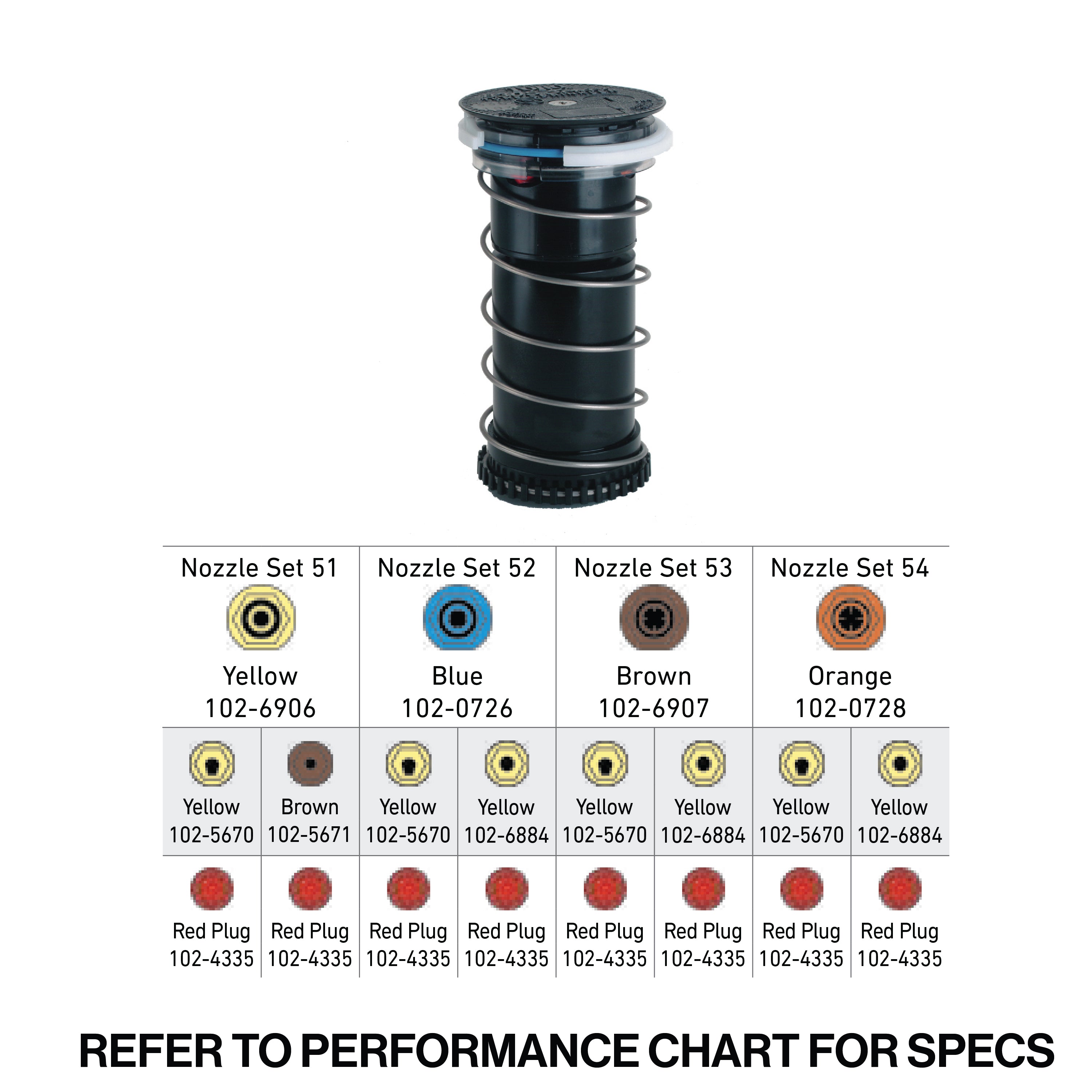 Toro Infinity Series INF55 Conversion Assembly Nozzles 40mm (1 1/2