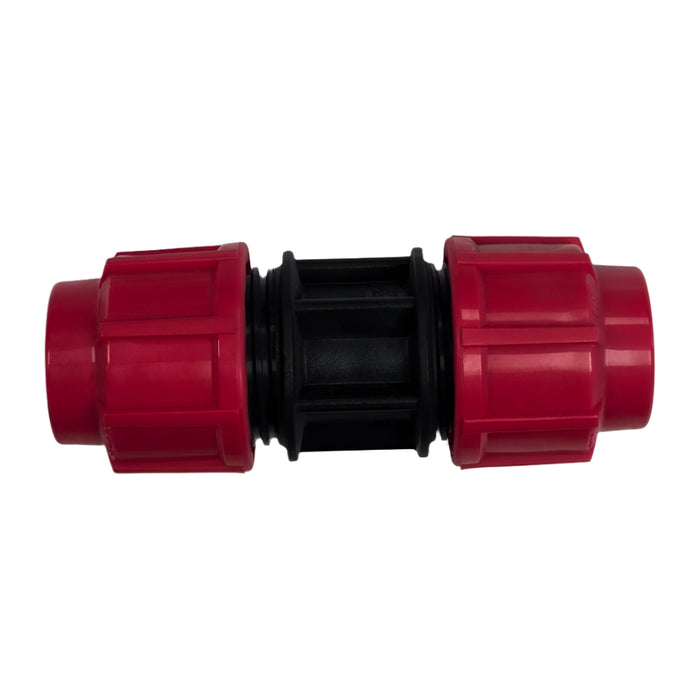 MDPE Compression Coupler 20mm - Red