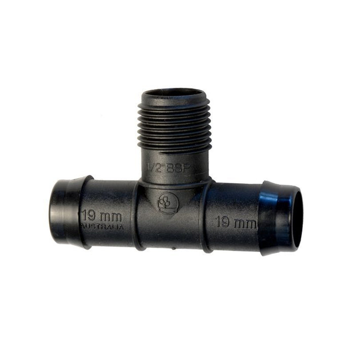 Antelco Barbed to Threaded Male Tee