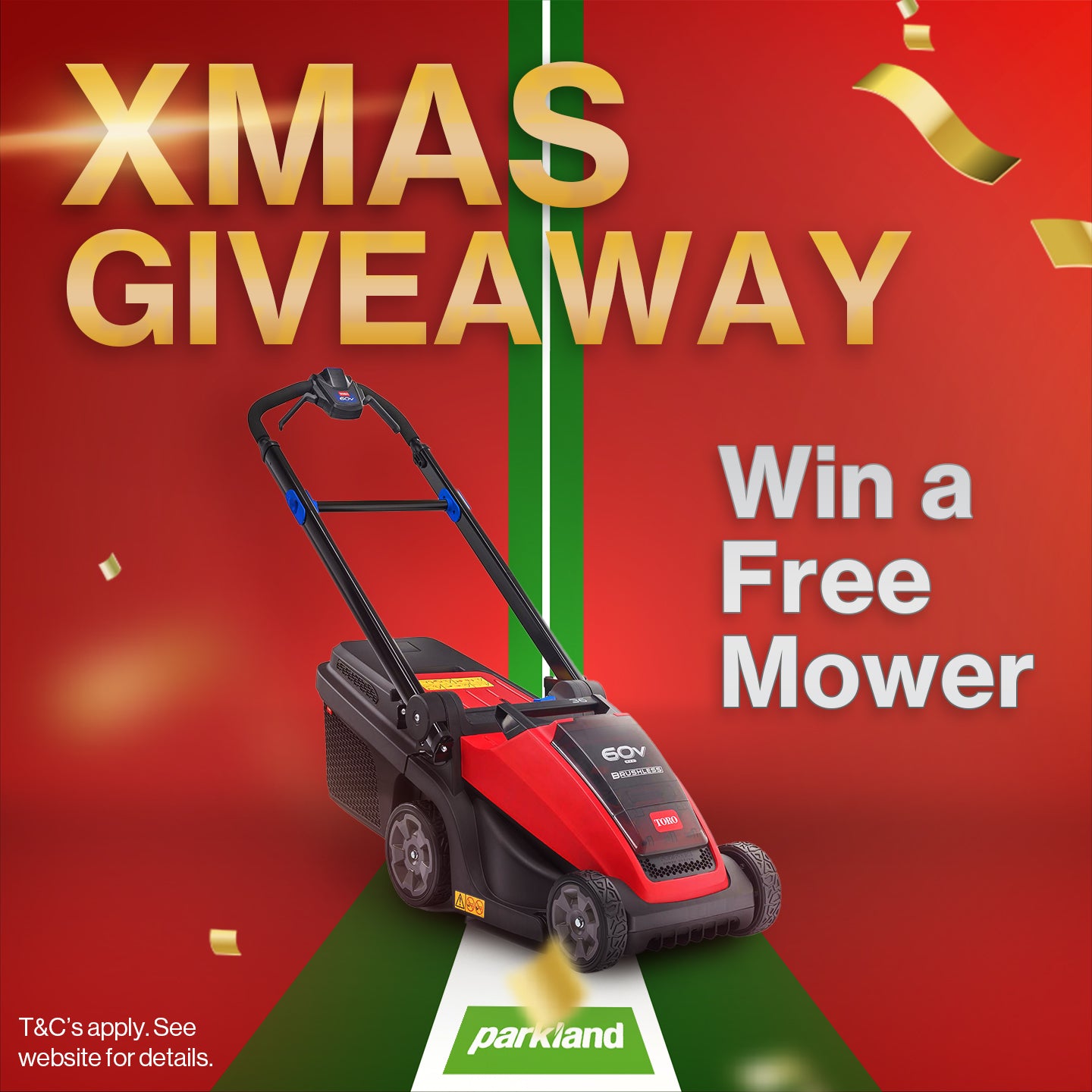 Subscribe to our Parkland email list and be into win a free electric mower!