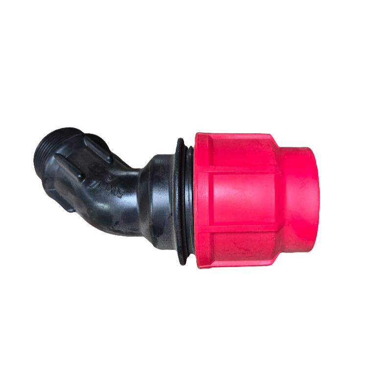 Medium Density Polyethylene 45° Male Elbow - Red