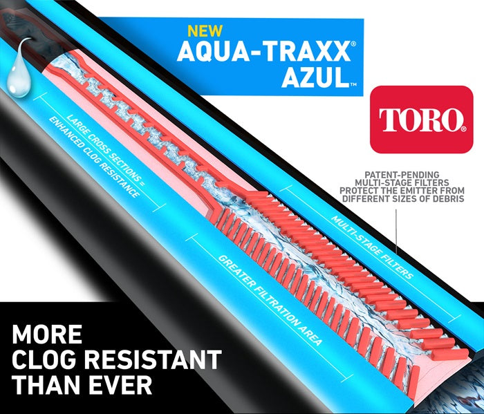 TORO Aqua-Traxx® Azul™ 16mm (5/8") Clog-Resistant Drip Tape