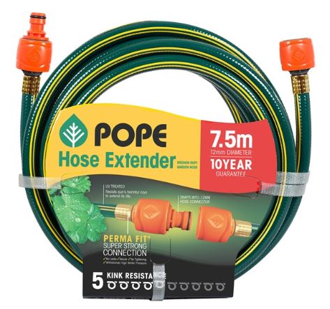 Pope Hose Extender 12mm - Fitted