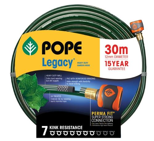 Pope Legacy Heavy Duty Garden Hose (12mm) - Fitted